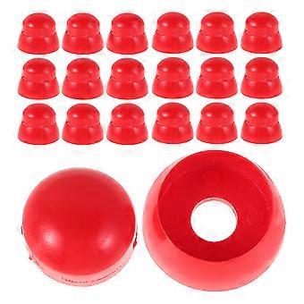 Red Plastic Nut Protection Caps for Playground Safety Equipment 60Pcs