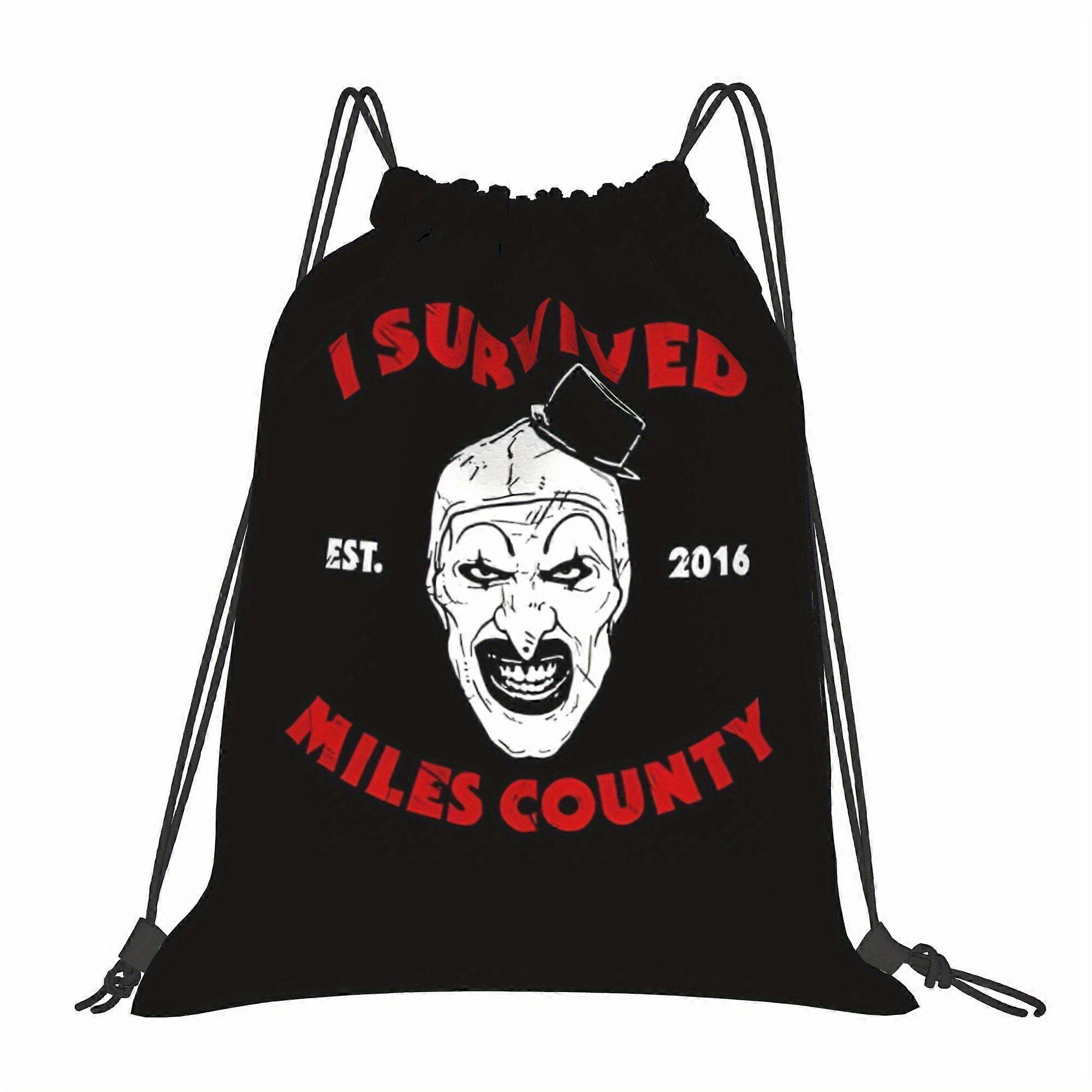 I Survived Miles County Drawstring Bag-Dwazs