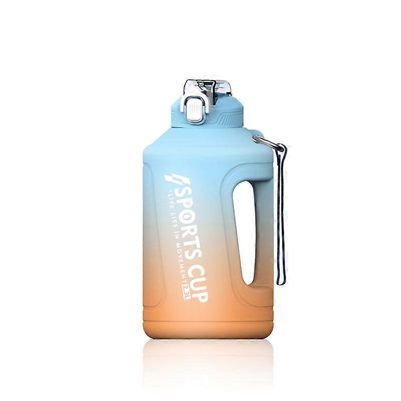 Large Capacity Gradient Straw Cup 3800mlBlue
