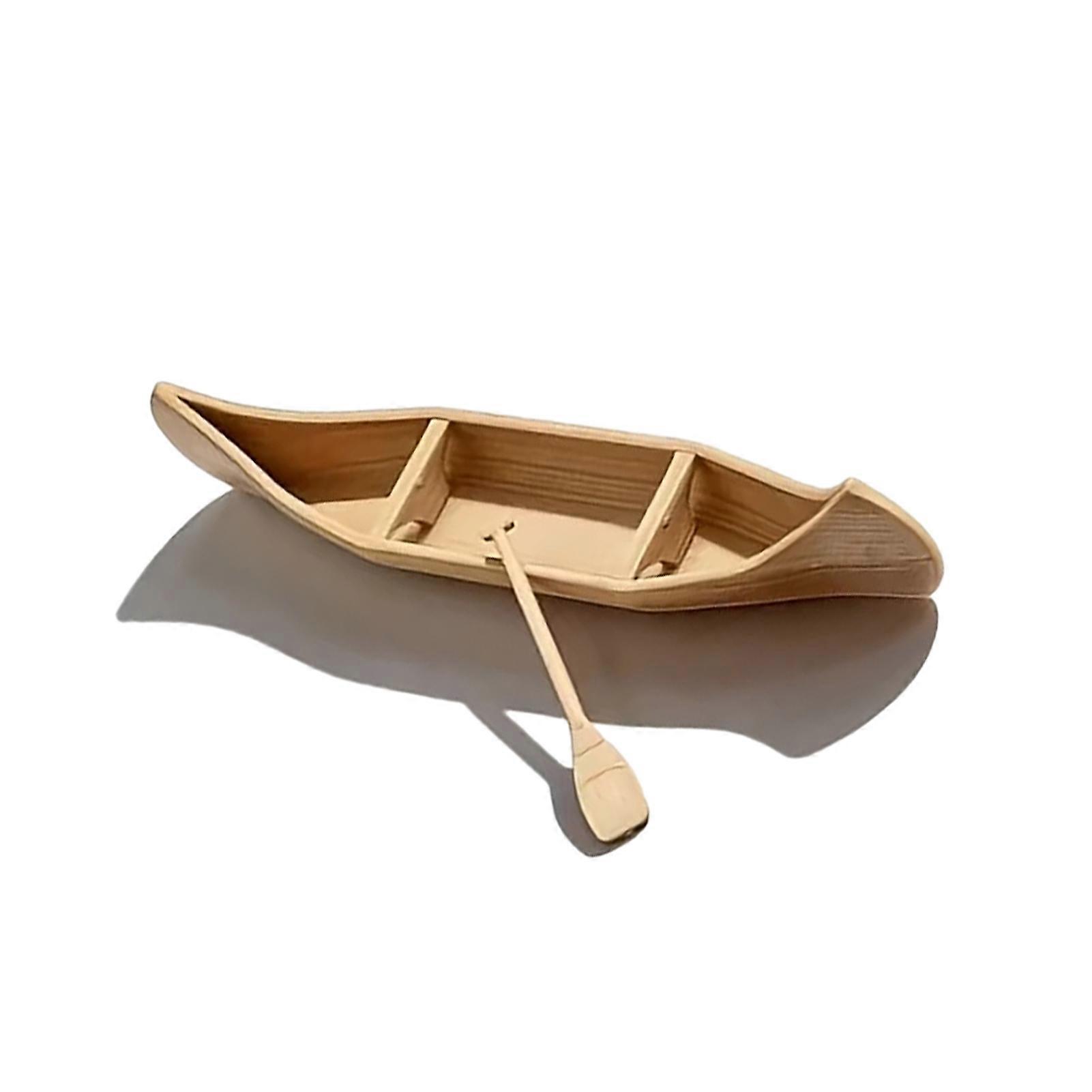 Compact Mini Boat Model with Paddle Accessories