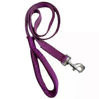 Dog Lead in Purple Padded Mesh Puppy Walking and Training Leash - 143 cm