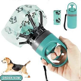 Portable Dog Pooper Scooper with Waste Bag Outdoor Pet Poop Picker Tool-New