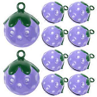 Strawberry Bell Pendant Cartoon Pet Collar Accessories for Sounding 10Pcs