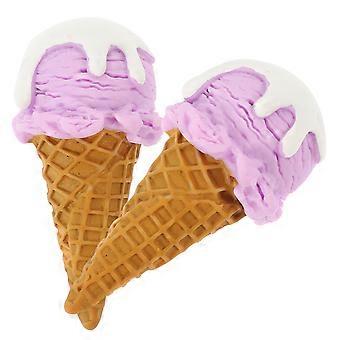 2Pcs Fake Ice Cream Cone Artificial Ice Cream Model Dessert Prop Shop Display Photo Prop