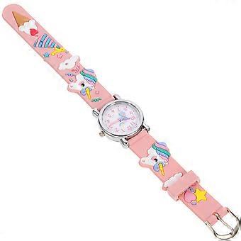 Dekorative Silikon-Kinderarmbanduhr Karikatur-Einhorn-Kinderuhr Schöne mechanische Uhr für Studenten