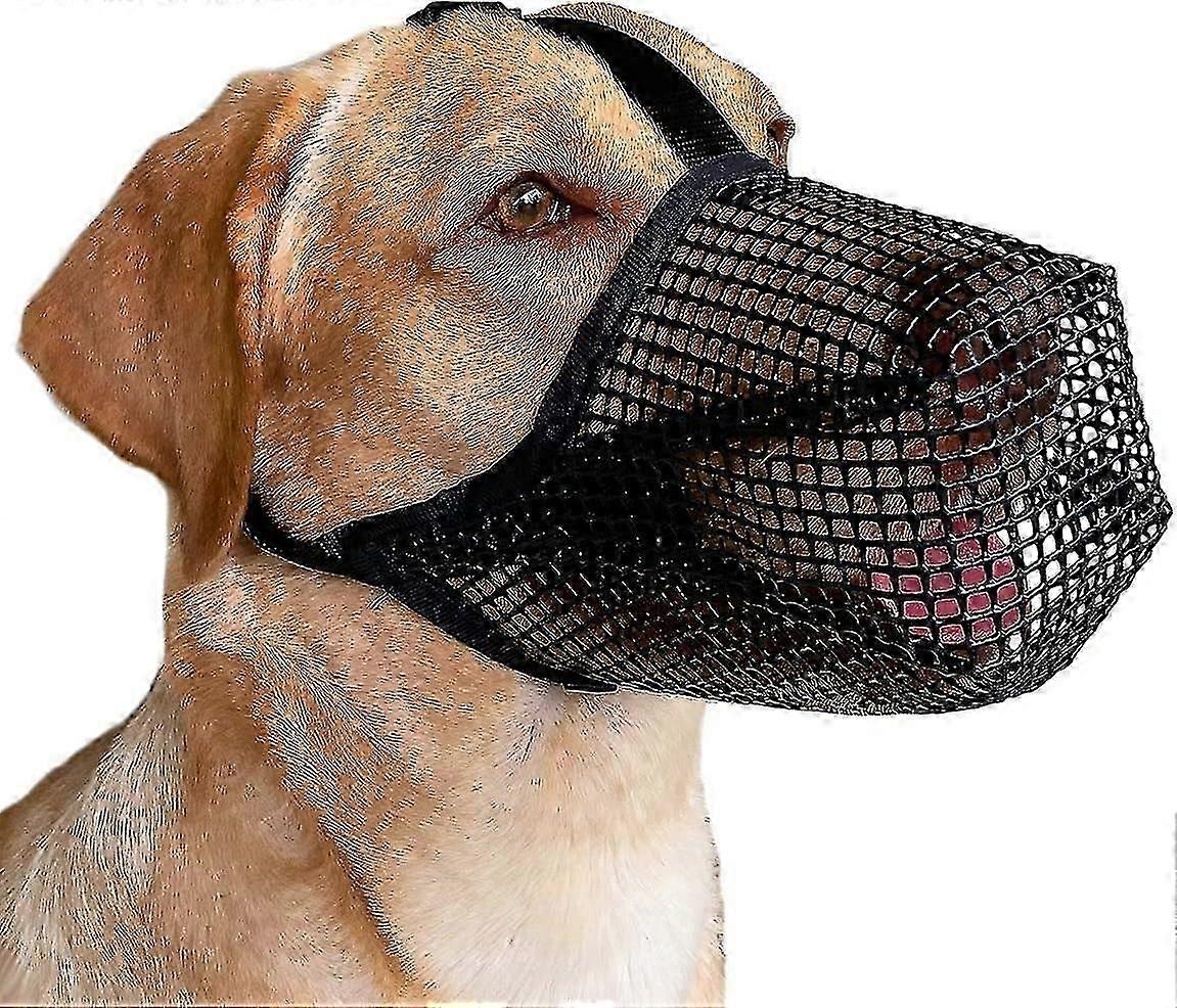 Dog Muzzle With Adjustable Straps, Soft Mesh Covered Muzzles compatible withSmall Medium Large Dogs