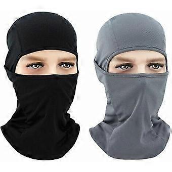 Conjunto de 2 balaclavas, leves e respiráveis, em poliéster, ideais para atividades ao ar livre como ciclismo, montanhismo, pesca e motociclismo. Unissex.