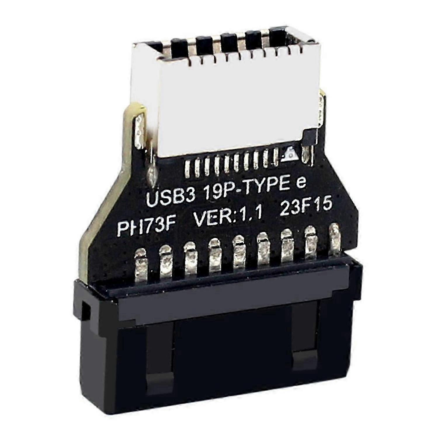 USB3.0 19Pin/20Pin to TYPE-E Converter Adapter Chassis Front Panel TYPE C Plug-in Port compatible with Computer