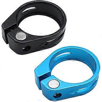 2pcs Seat Clamp 34.9mm Alloy Seatpost Clamp Seat Clamp Seat Clamp Saddle Clamp Seatpost Clamp 30.8mm 31.6mm 31.8mm (azul Preto)