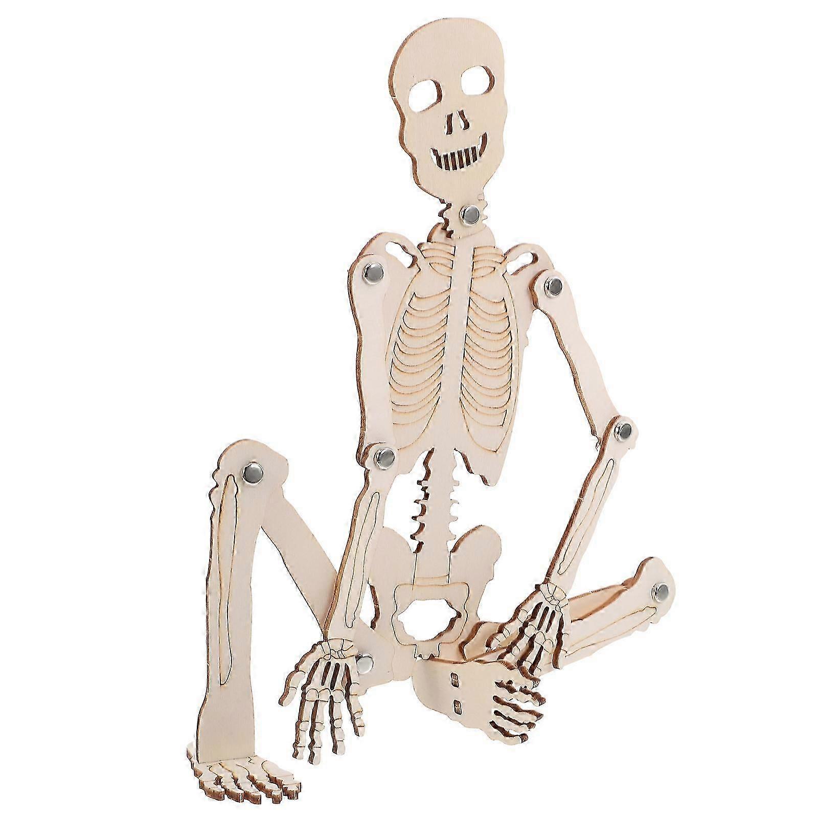 Human Skeleton Cognitive Wood Skeleton Model Assembling 1Set for Schools