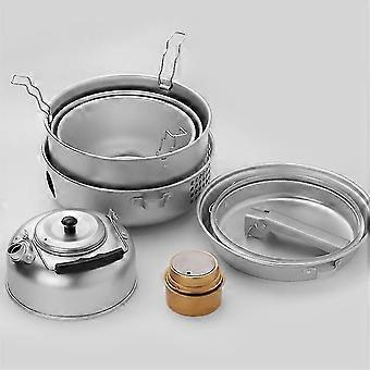Camping Stove Kit Camping Pot Pan Stove Set For Outdoor Camping Cooking Backpacking
