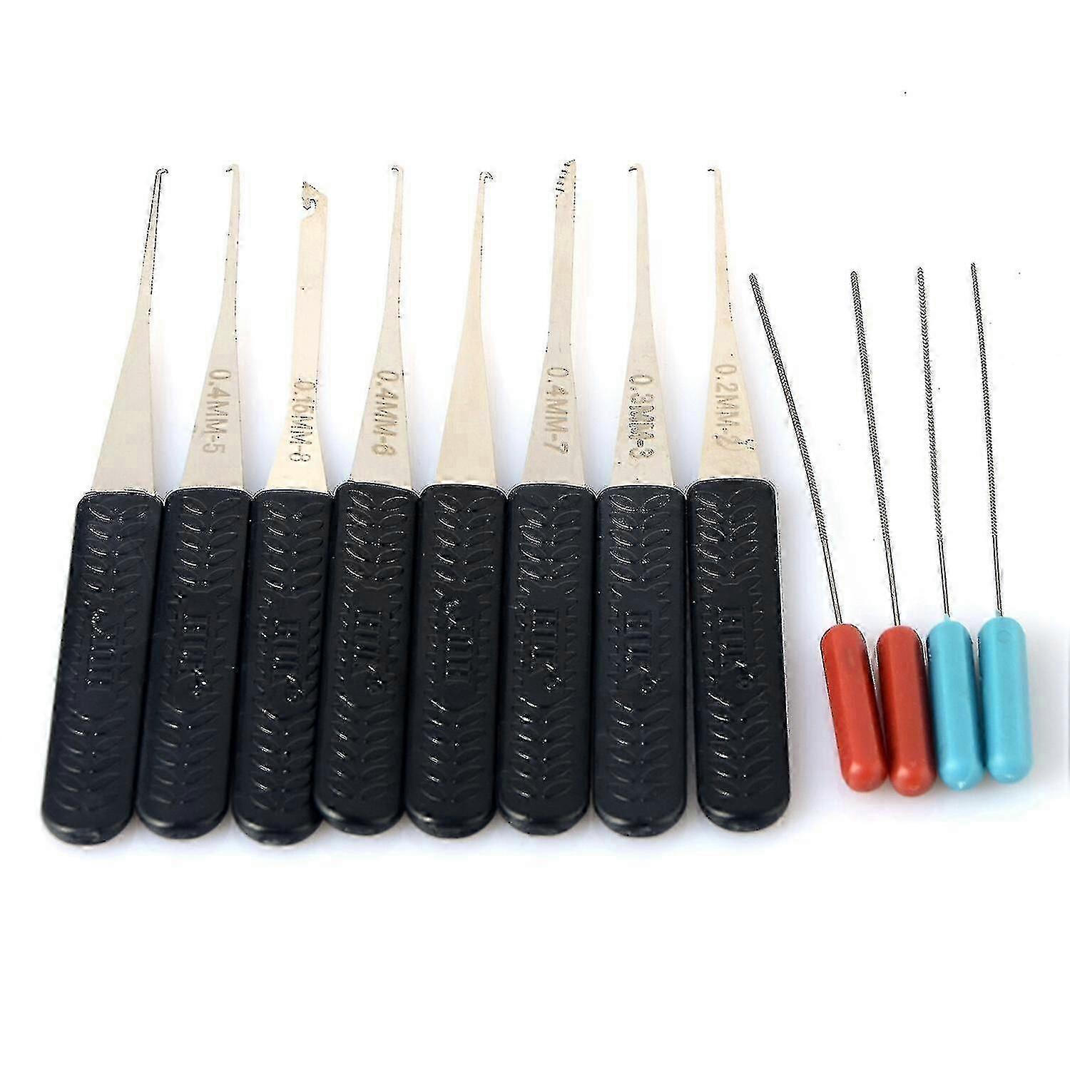 12 Pcs Locksmith Tool Set Lock Broken Key Extractor Removal Hooks Needle Kit