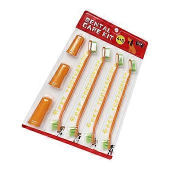 Convenient Cat Toothbrush Set for Dental Care with 1Set Portable Brushes