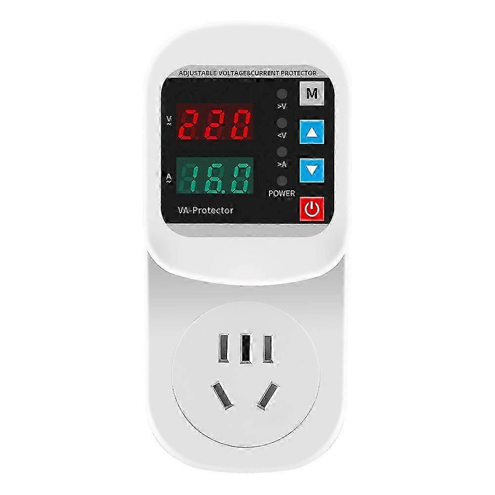 Surge Protector Socket with Adjustable Voltage Control, EU Plug, AC 220V