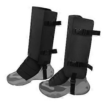 Snake Gaiters Lightweight Breathable Snake Proof Leg Sleeves for Hiking Adjustable Fit Black 20.9x13in
