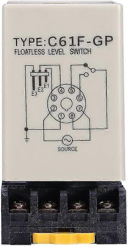 Floatless Level Switch, Water Liquid Level Switch Controller With Base C61f-gp Ac220v 50/60hz
