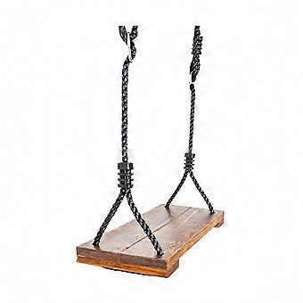 Wooden Swing Seat Adjustable Ropes Wooden Wood Swing Indoor Outdoor