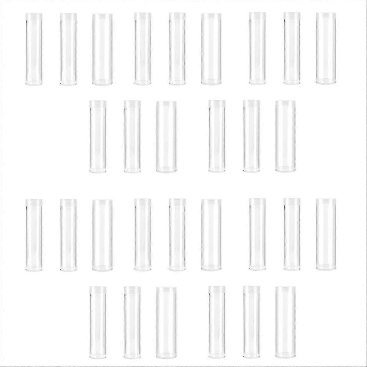 30Pieces Coin Tubes Assorted Sizes Coin Storage Tubes