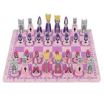 Travel Chess Set With Chess Board Educational And Adults Pink