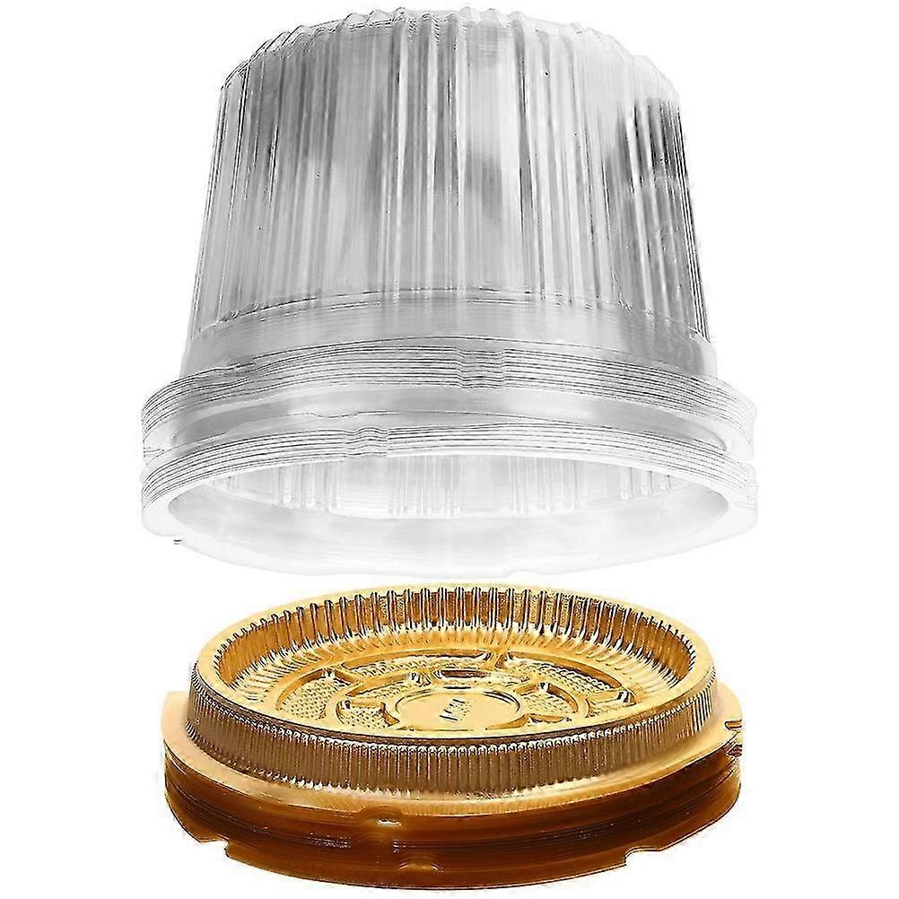Bakery Takeout Containers Plastic Cake Container for Dessert Shop 50Pack