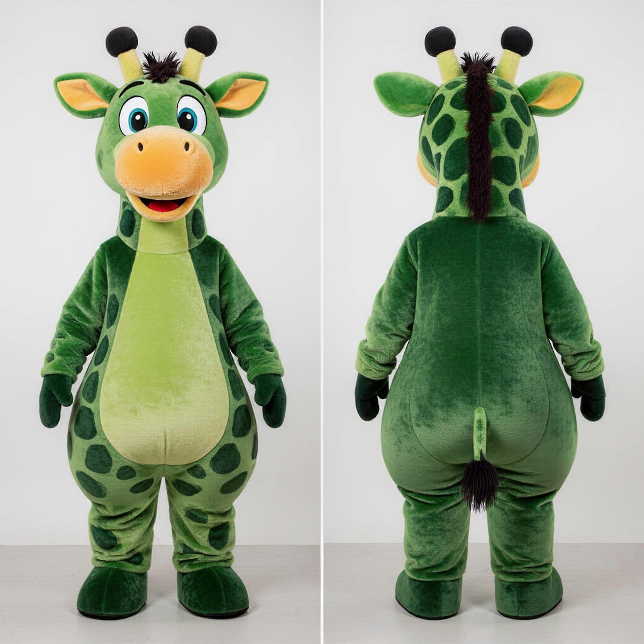 MASTICOT Forest Green Cartoon Giraffe Mascot