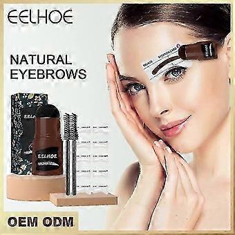 Eyebrow Print Suit Mold Thrush Waterproof Sweat-Proof Lazy Makeup Eyebrow Cake Hairline Powder -Golden Yellow