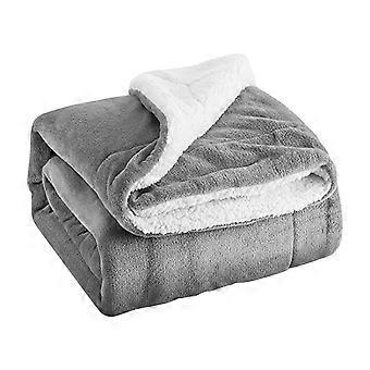 Pure Color Pet Fleece Blanket for Warming Use Berber Grey