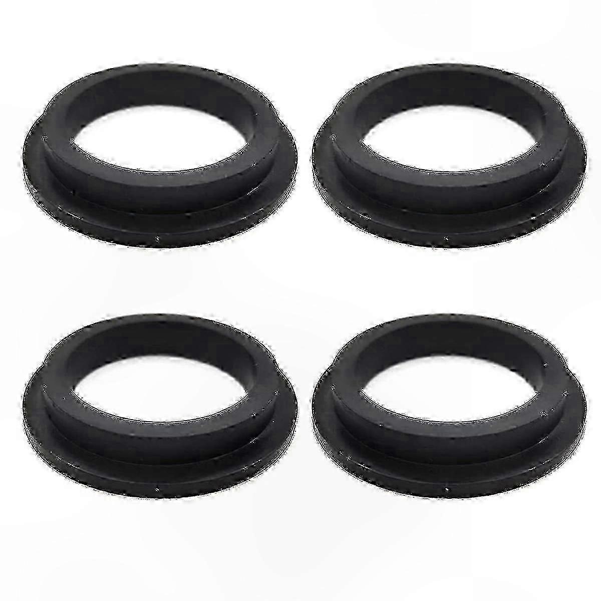 4-Piece Black Rubber O-Ring Set