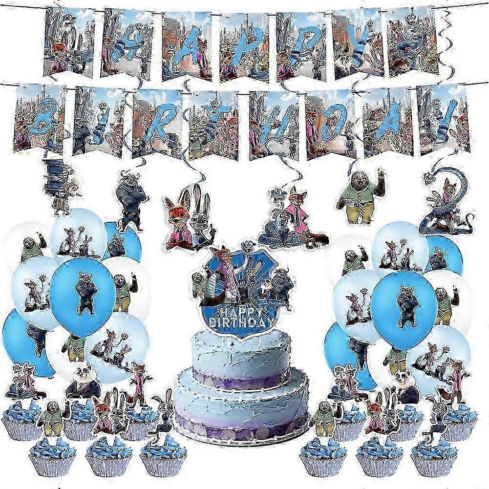 Zootopia Rabbit Birthday Party Decoration Kit