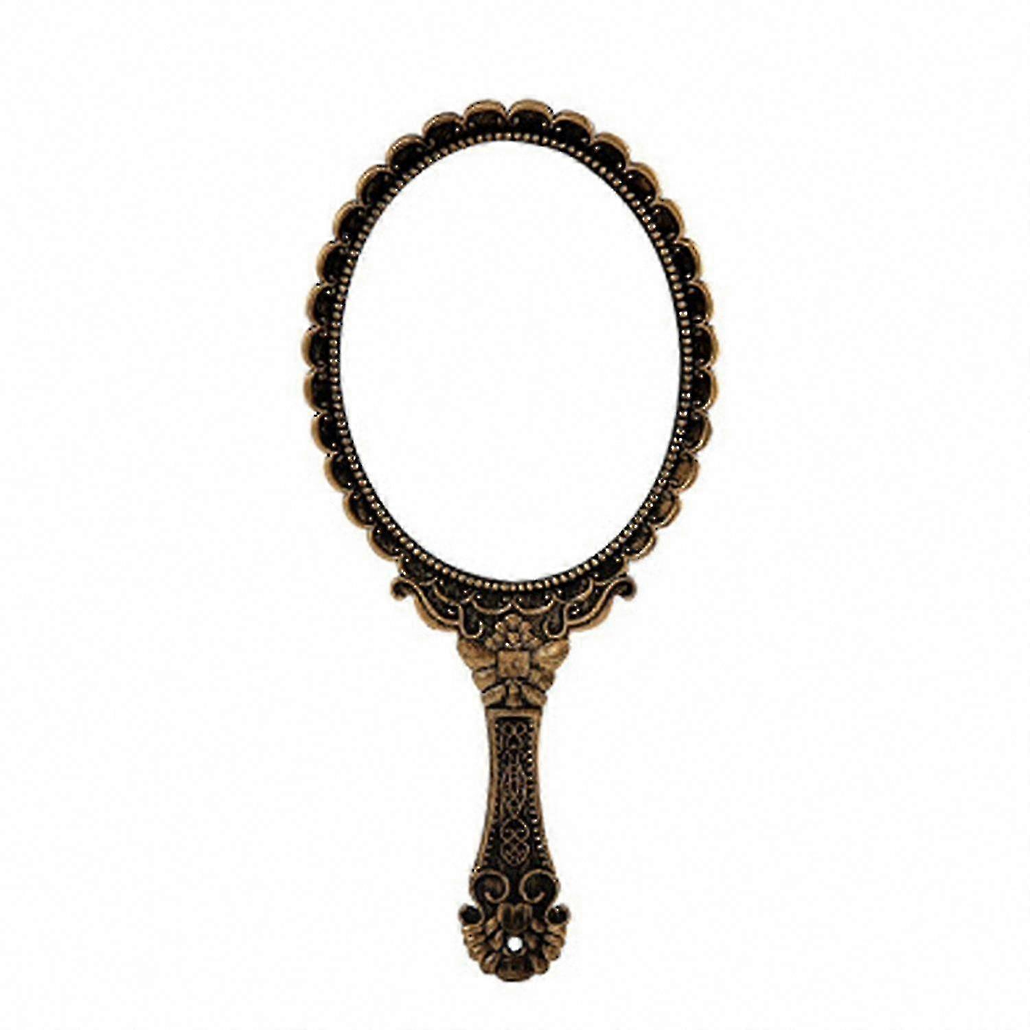 Retro Round Mirror Portable Handheld Design