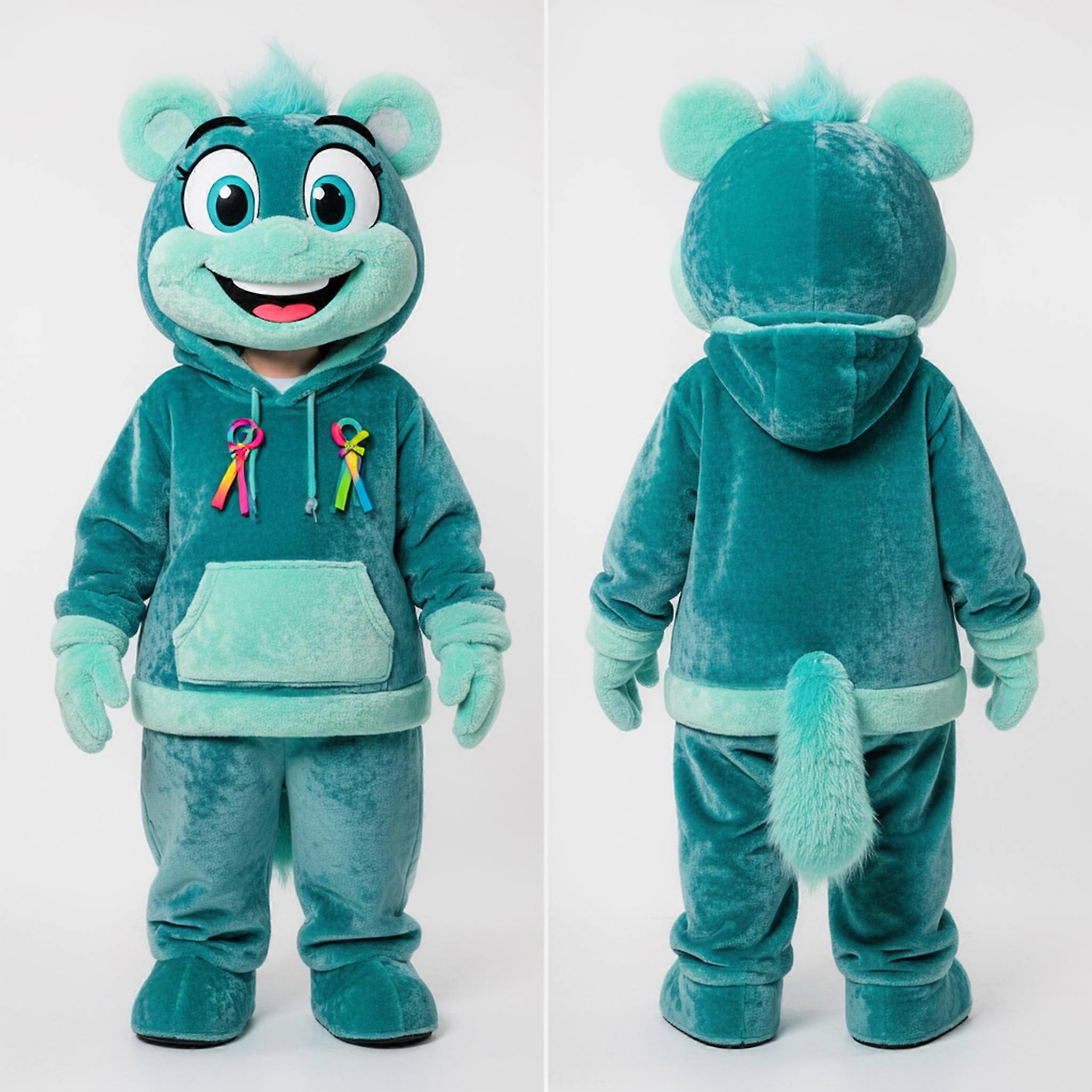 MASTICOT Turquoise Velvety Ice Mascot