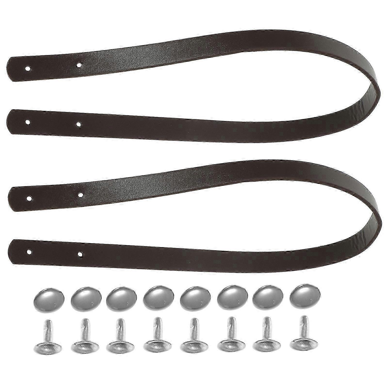 Handbag Handle Wrap Rectangular Metal Rivets Replacement Strap Bag Upgrade 2Pcs PSD