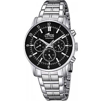 Lotus chrono Quartz Analog Man Watch with 18579/4 Stainless Steel Bracelet
