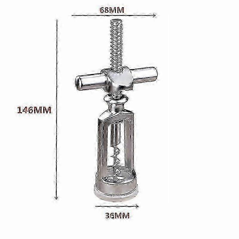 German Stainless Steel Cross Corkscrew