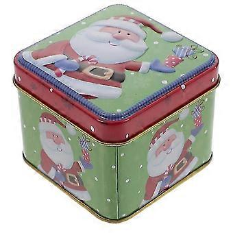 7.8X7.8X6.5CM Santa Claus pattern Holiday Ornaments 1pc Christmas Decoration Gift Packing Box Candy