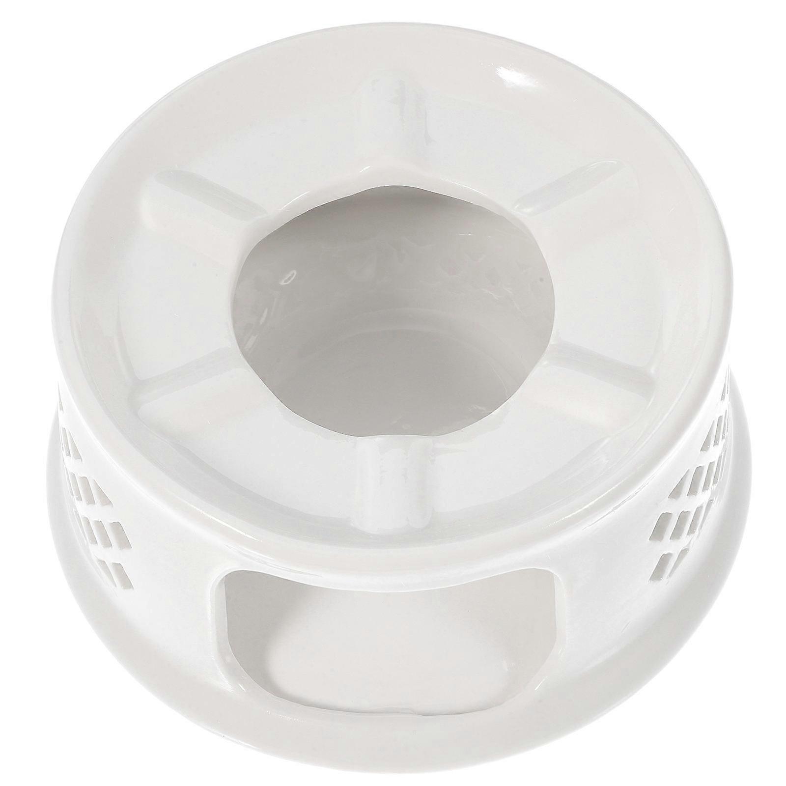 2Pcs Ceramic Teapot Warmer Stand for Tea Heating and Making