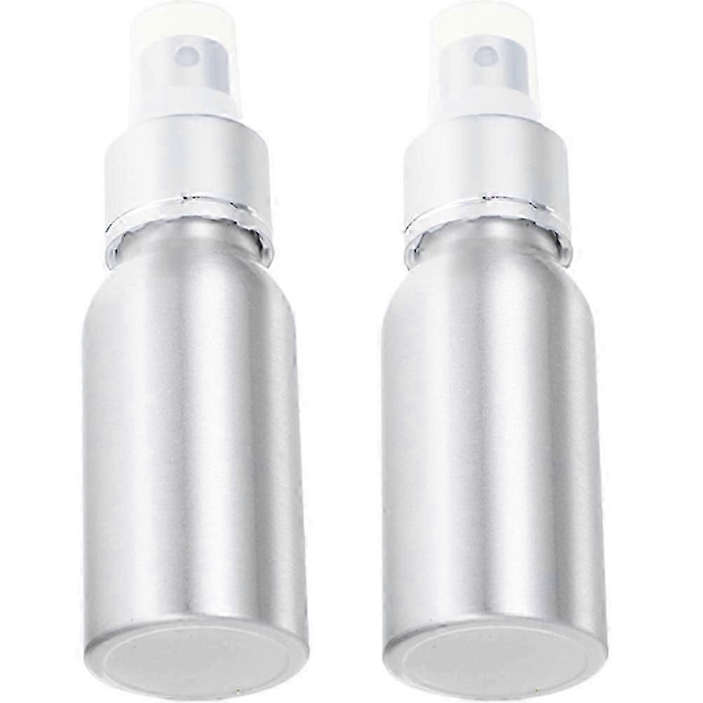 Cocktail Bitters Bottle for Storage Use 2Pcs Refillable Spray Bottles Silver