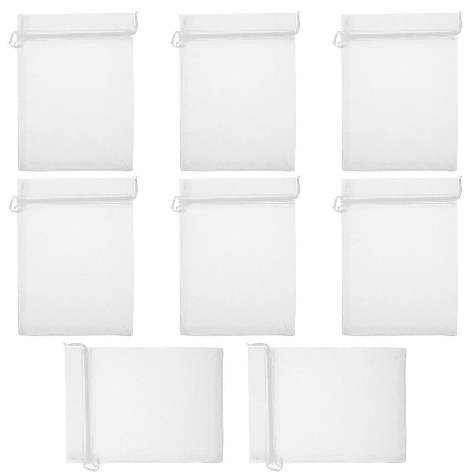 Drawstring Gift Bags Wedding Decor for Candy Packaging 100Pcs White