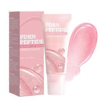 Moisturizing Shine Lip Balm with PDRN and Peptide Formula, Designed to Wear Alone, Apply Before Lip Color, or Layer Over Makeup for Added Sheen