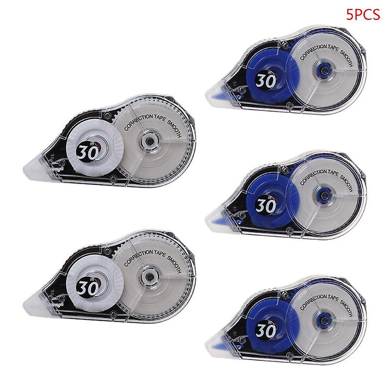 5pcs/set Practical Correction Tape Roller 30m Long White Sticker Study Stationer