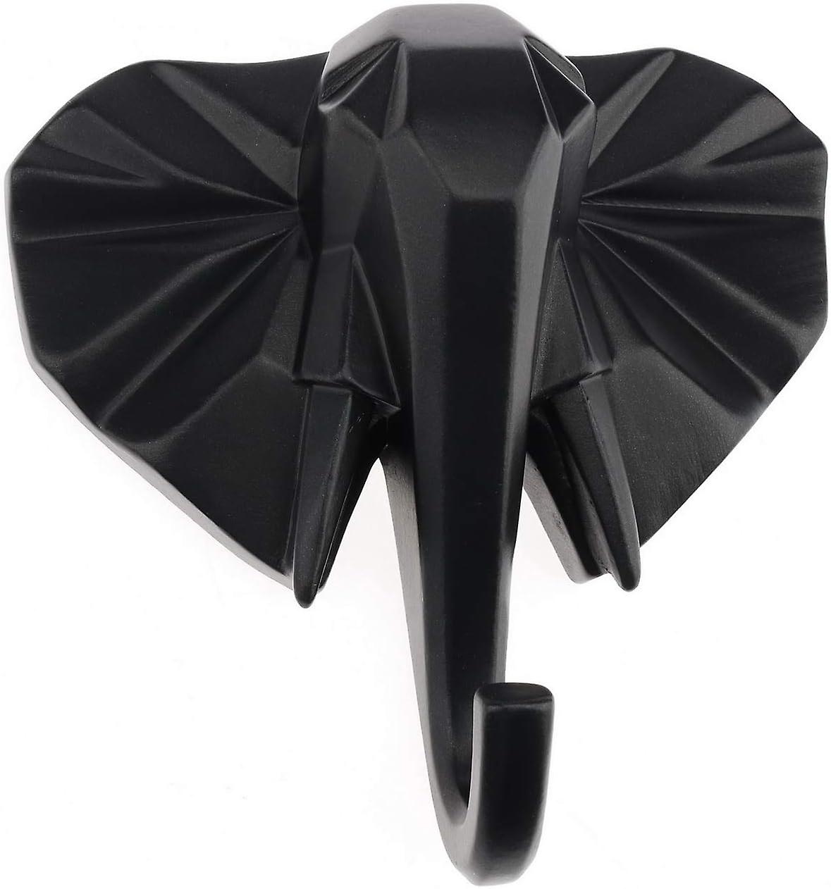 Black Elephant Animal Wall Hooks Heavy Duty Hooks Creative Multipurpose Hooks for Clothes Hats Scar