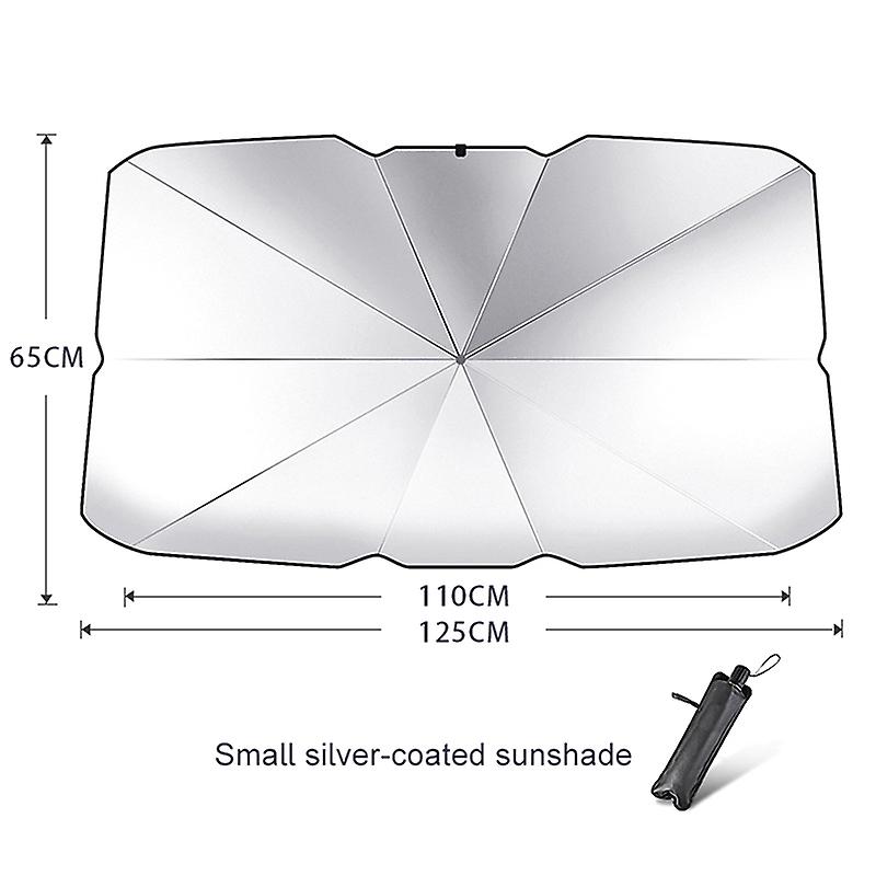 125cm 140cm Foldable Car Windshield Sun Shade Umbrella Car Uv Cover Sunshade