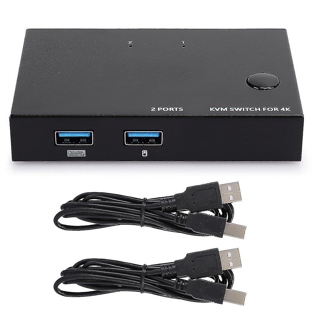 Kvm Switch Usb + Hdmi Share Device 2 In 1 Out For Printer Sharing Mouse Keyboardkvm201