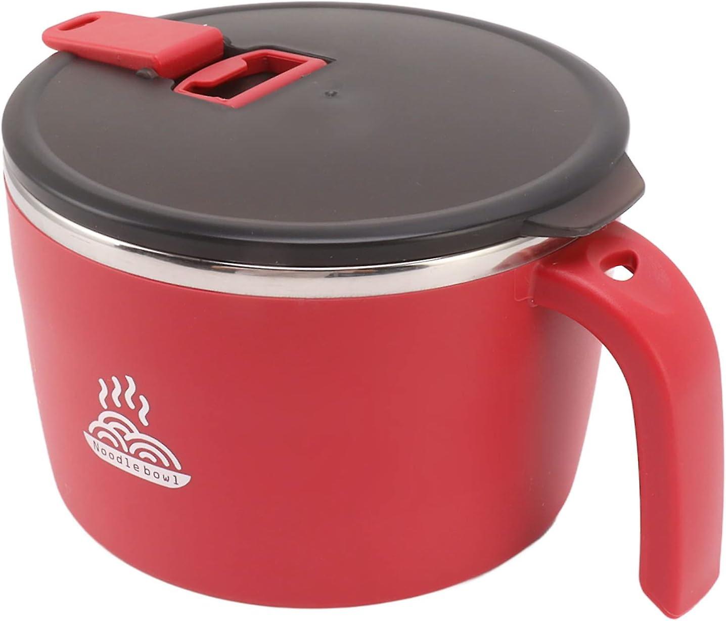 Stainless Steel Noodle Bowl 1300ml Stainless Steel Soup Cup With Lid Dormitory Large Capacity Multi-purpose Not Scald (blue)