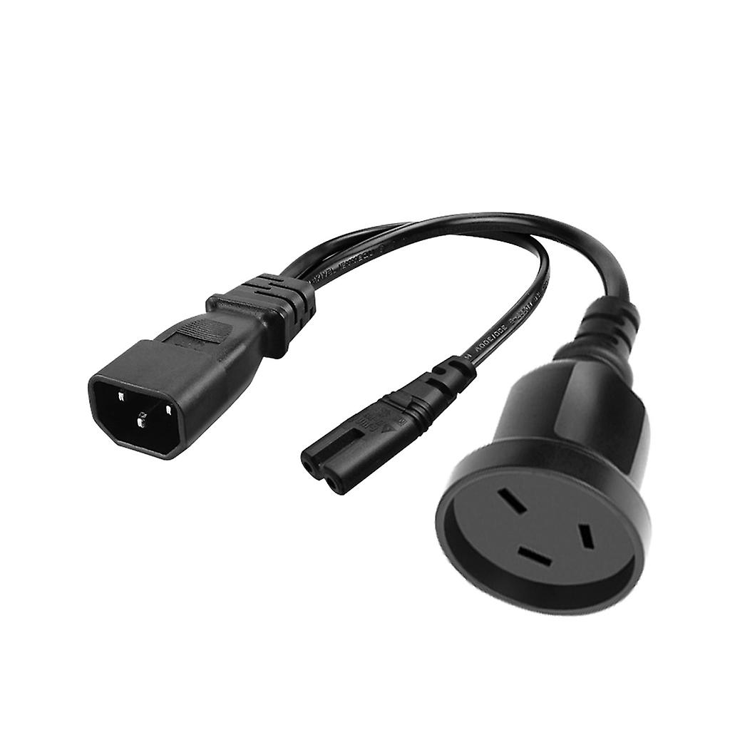 1ft IEC 320 C14 - C7 + AU virtajohto, C14 uros - C7 + AU naaras Y jakaja