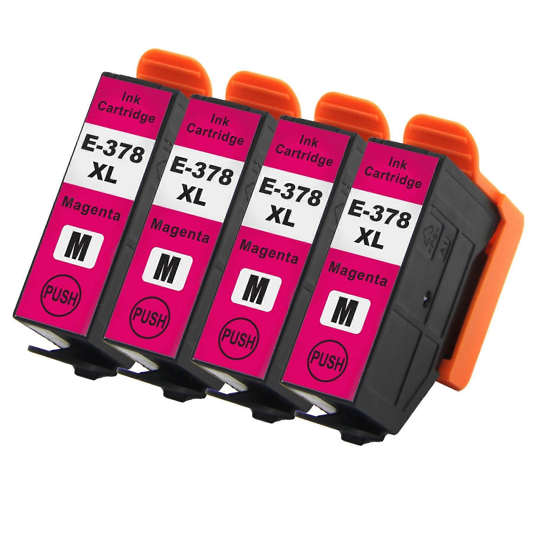 4 Magenta Ink Cartridges to replace Epson 378XLM Compatible/non-OEM from Go Inks