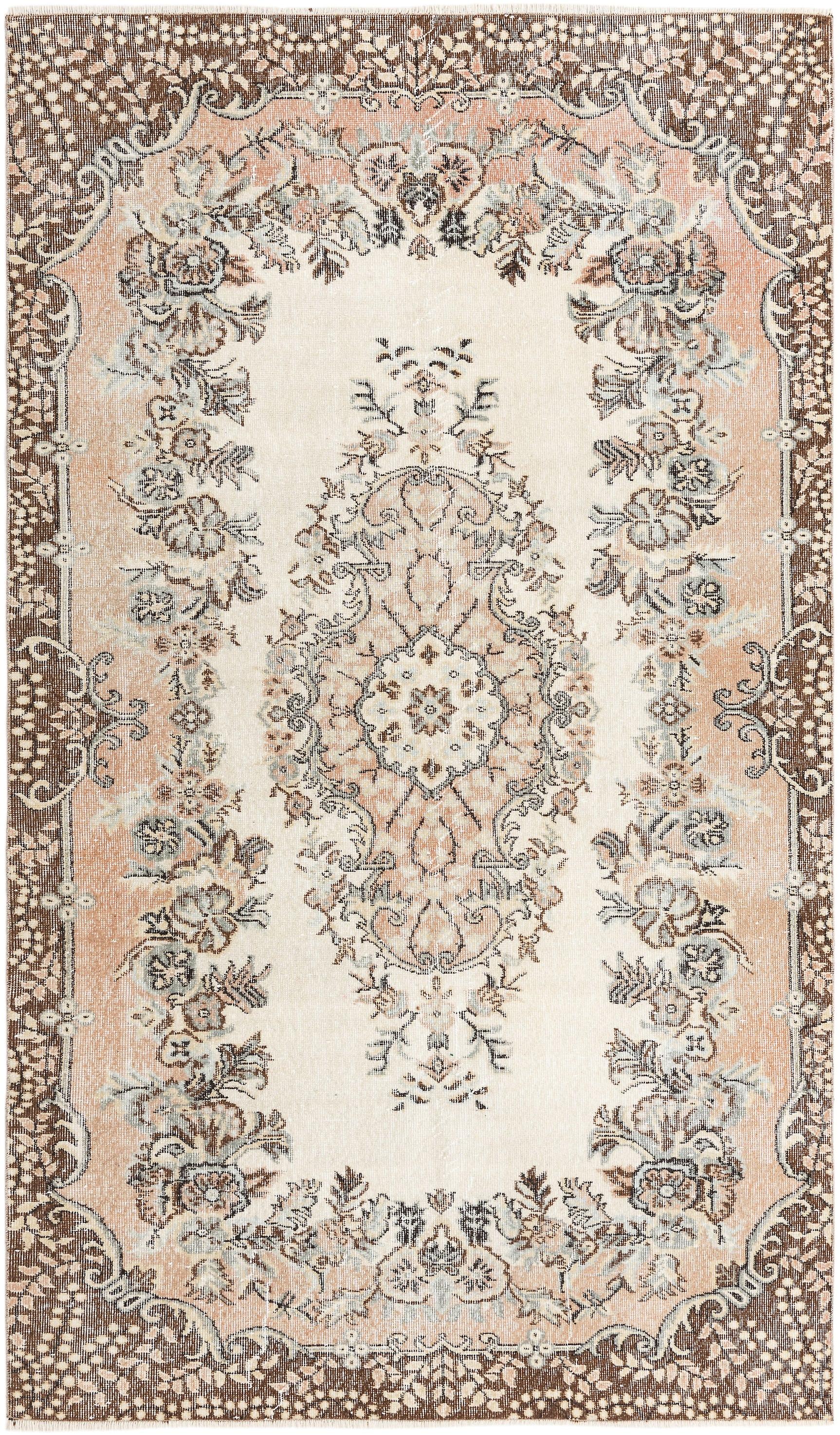 Hadorn Ultra Vintage 173x284 带米色手工制作的火鸡地毯