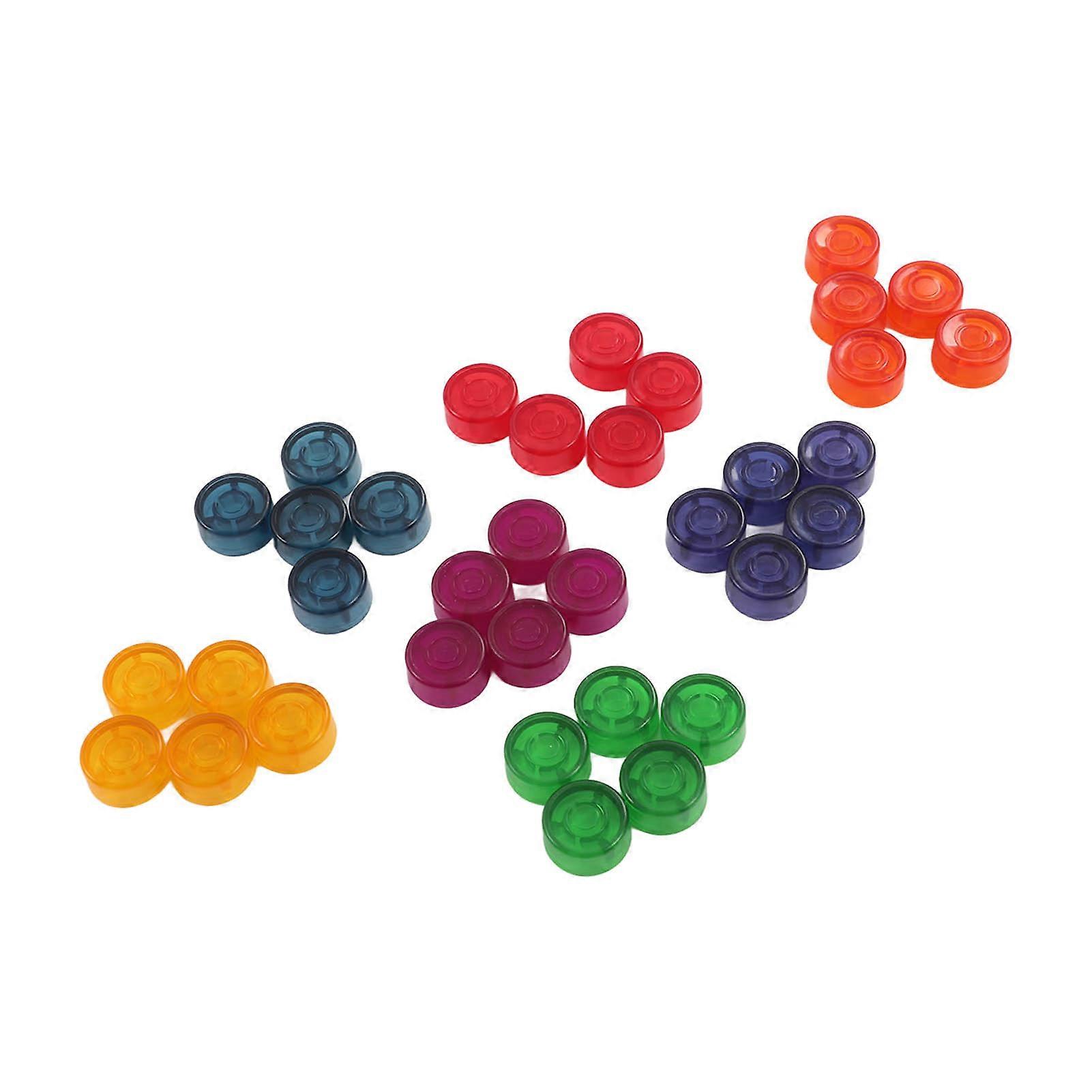 35 قطعة Footswitch توبر تأثير الغيتار دواسة زر مسمار كاب متعدد الألوان ليلة مضيئة