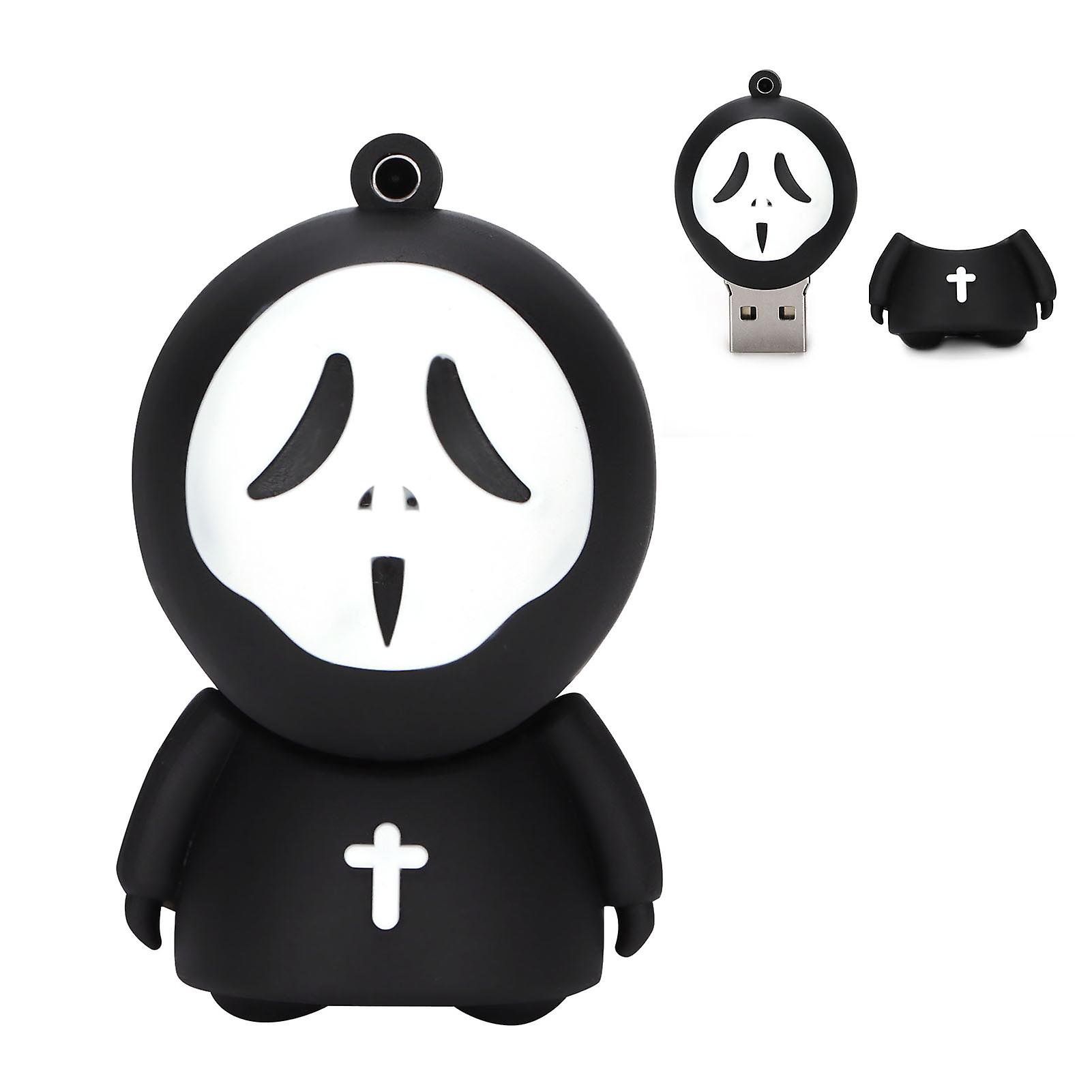 Faceless Ghost Cartoon USB Flash Drive 2GB Halloween Gift U Disk Storage Device