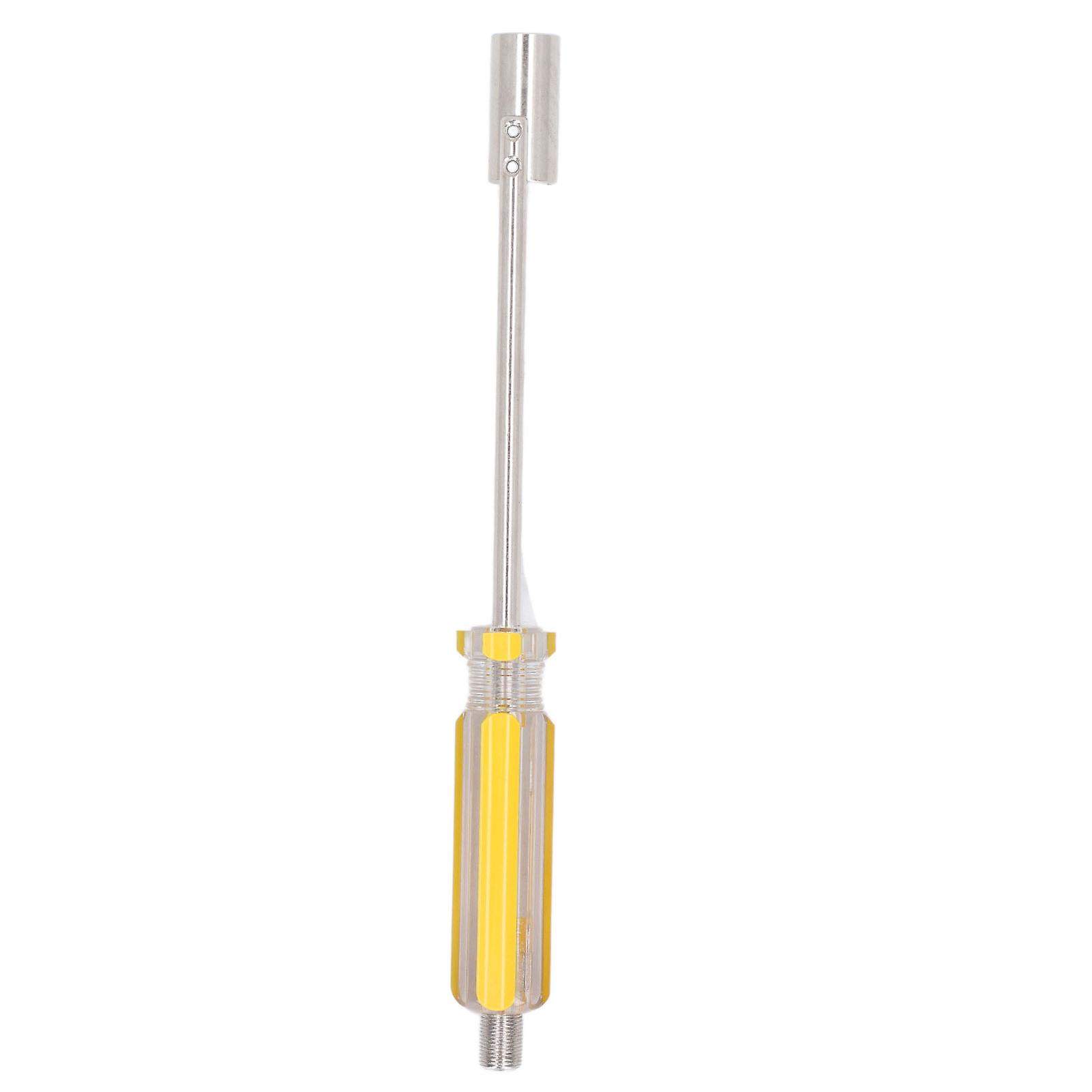 F-head extractor screwdriver, yellow handle, ergonomic and robust tool for removing the F-head